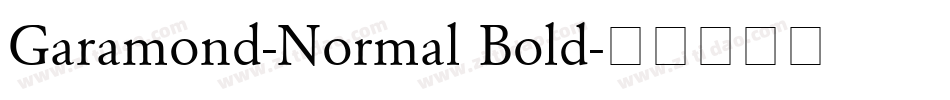 Garamond-Normal Bold字体转换